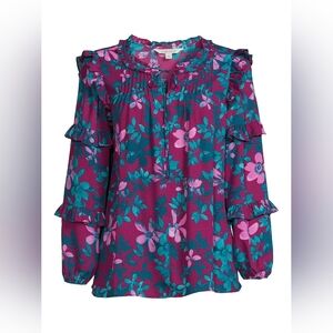 The Pioneer Woman - Purple and Teal Floral Blouse